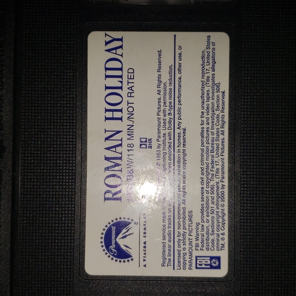 VHS Collection Peter Pan Jurassic Park Grease 2 Dead Zone Roman Holiday Seven - Picture 6 of 7